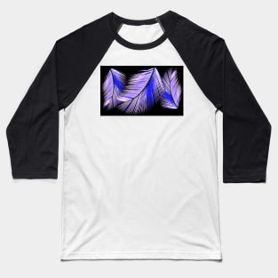 Blue and white palms on black background Baseball T-Shirt